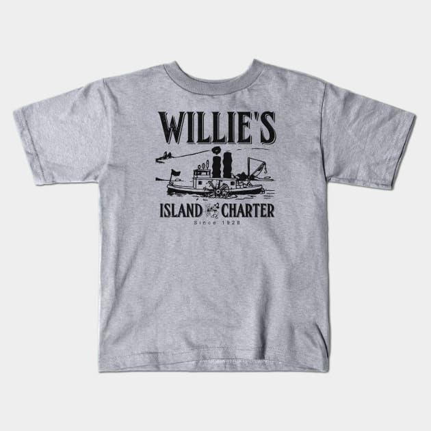 Willie's Island Charters Kids T-Shirt by ThisIsFloriduhMan